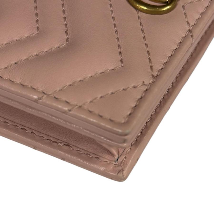 GUCCI（グッチ） GGマーモント ダブルG 二つ折り財布 レザー 466492