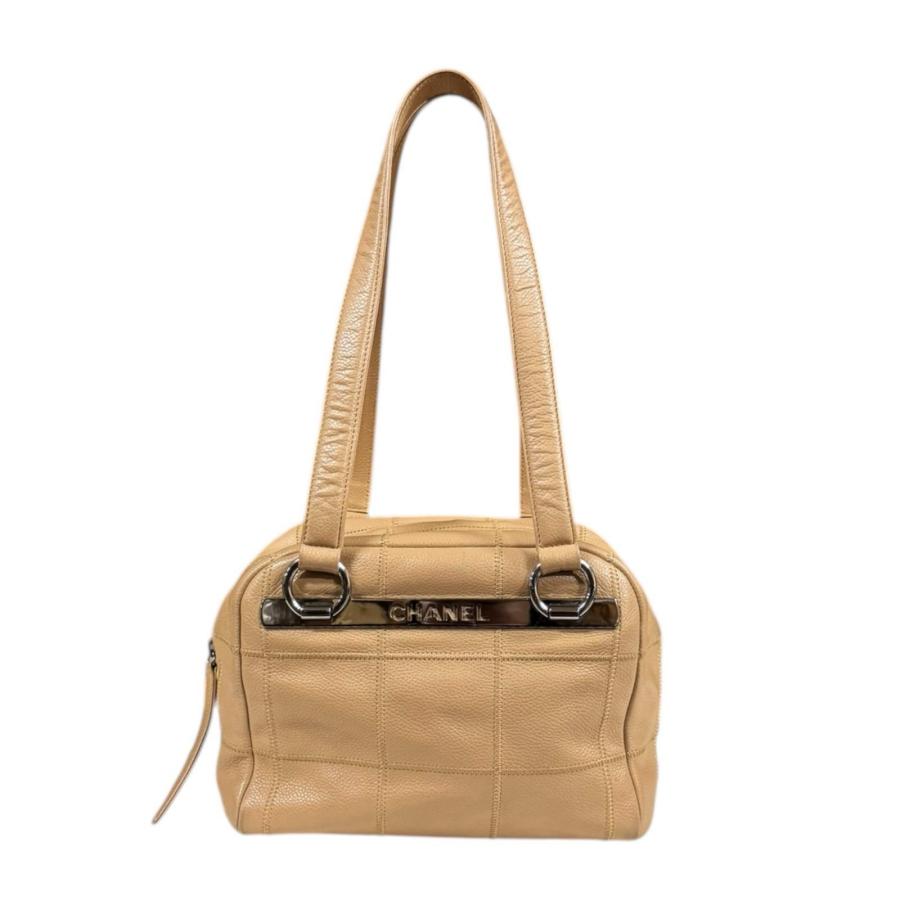 シャネル　CHANELチョコバーバッグ CHANEL（シャネル） チョコバー ショルダーバッグ レザー ベージュ
