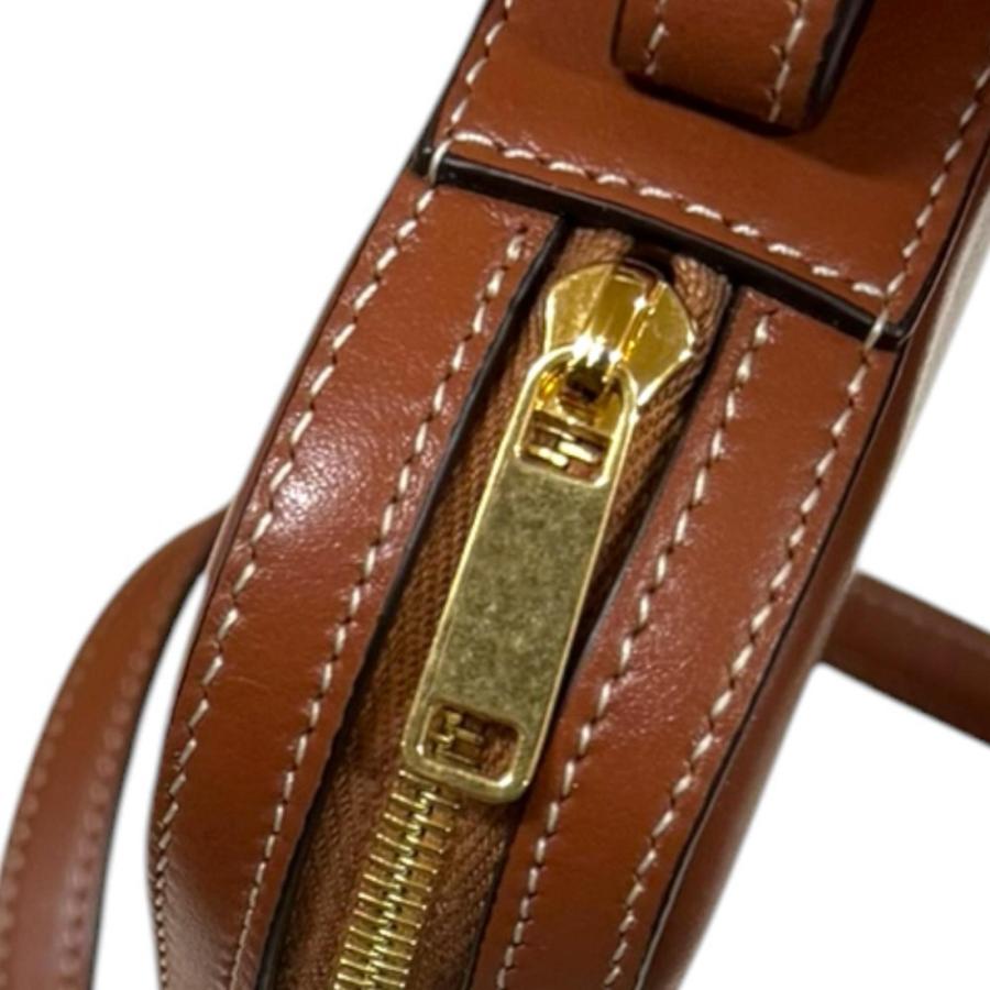 セリーヌ ミニカメラバッグ トリオンフ ショルダーバッグ 10J583DR8 ブラウン レディース CELINE 中古_11
