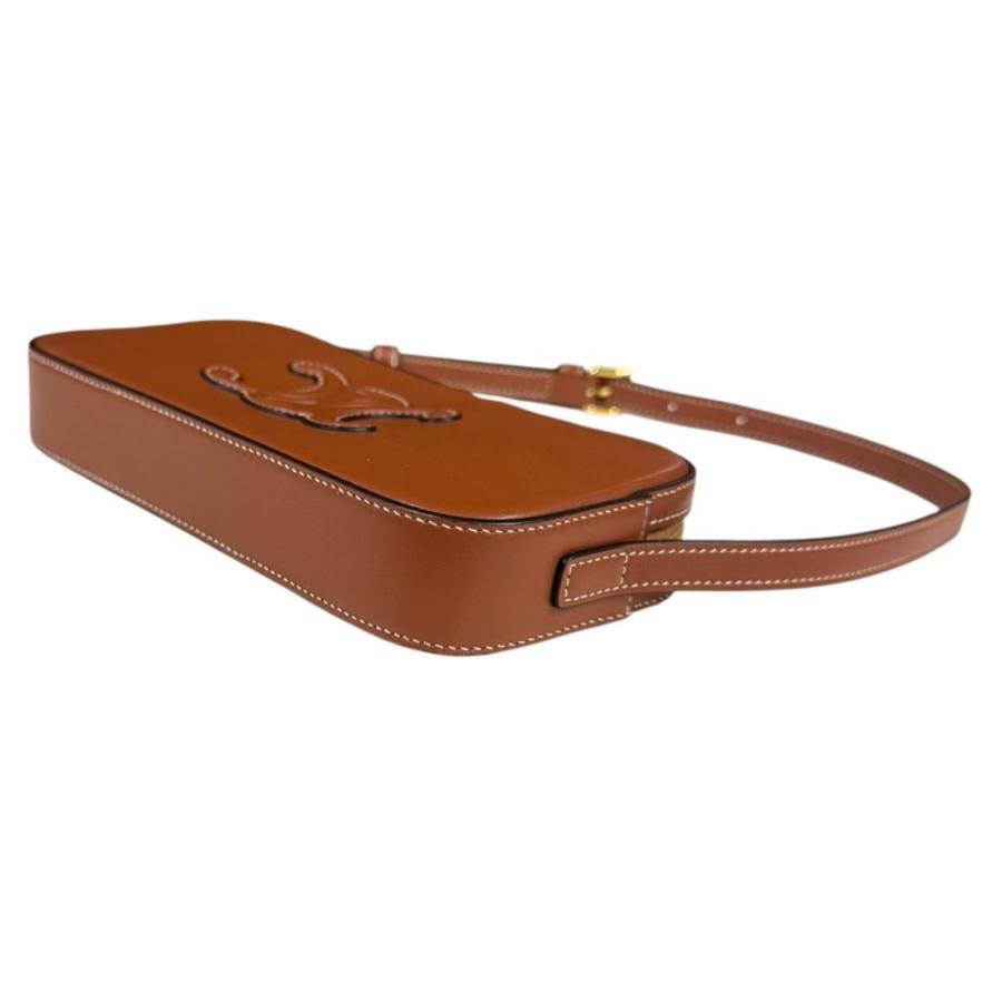 セリーヌ ミニカメラバッグ トリオンフ ショルダーバッグ 10J583DR8 ブラウン レディース CELINE 中古_5