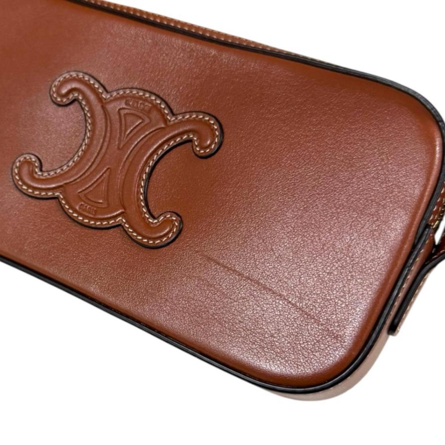 セリーヌ ミニカメラバッグ トリオンフ ショルダーバッグ 10J583DR8 ブラウン レディース CELINE 中古_8