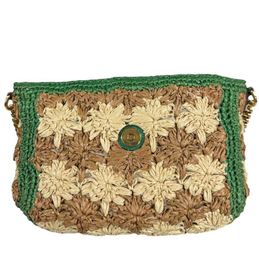 GUCCI（グッチ） ラフィア チェーンショルダー GGマーモント