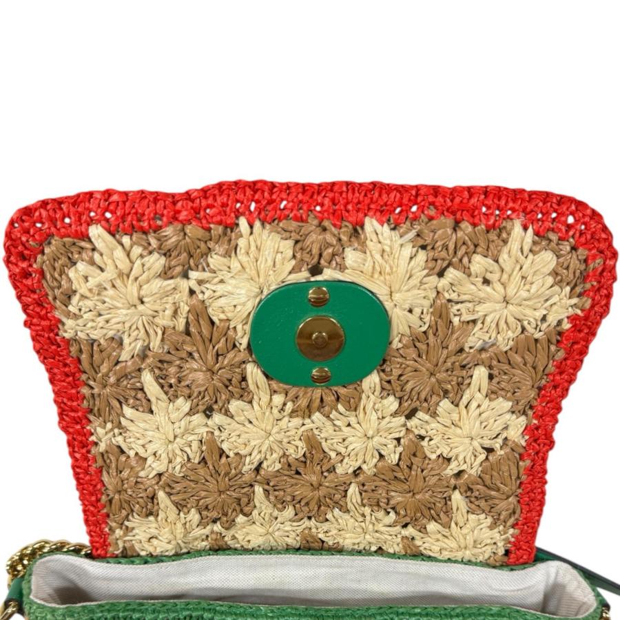 GUCCI（グッチ） ラフィア チェーンショルダー GGマーモント