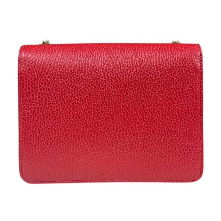 グッチ インターロッキングG ショルダーバッグ レザー 510304 レッド レディース GUCCI  中古 GUCCI（グッチ） インターロッキングG チェーン ショルダーバッグ