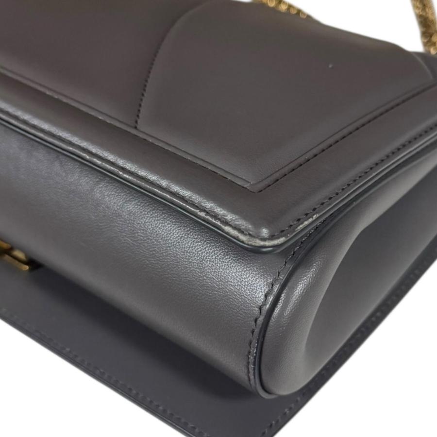 ドルチェアンドガッバーナ ディヴォーション ラージ ショルダーバッグ レザー グレー レディース DOLCE&amp;GABBANA  中古 ドルチェアンドガッバーナ ディヴォーション ラージ ショルダーバッグ