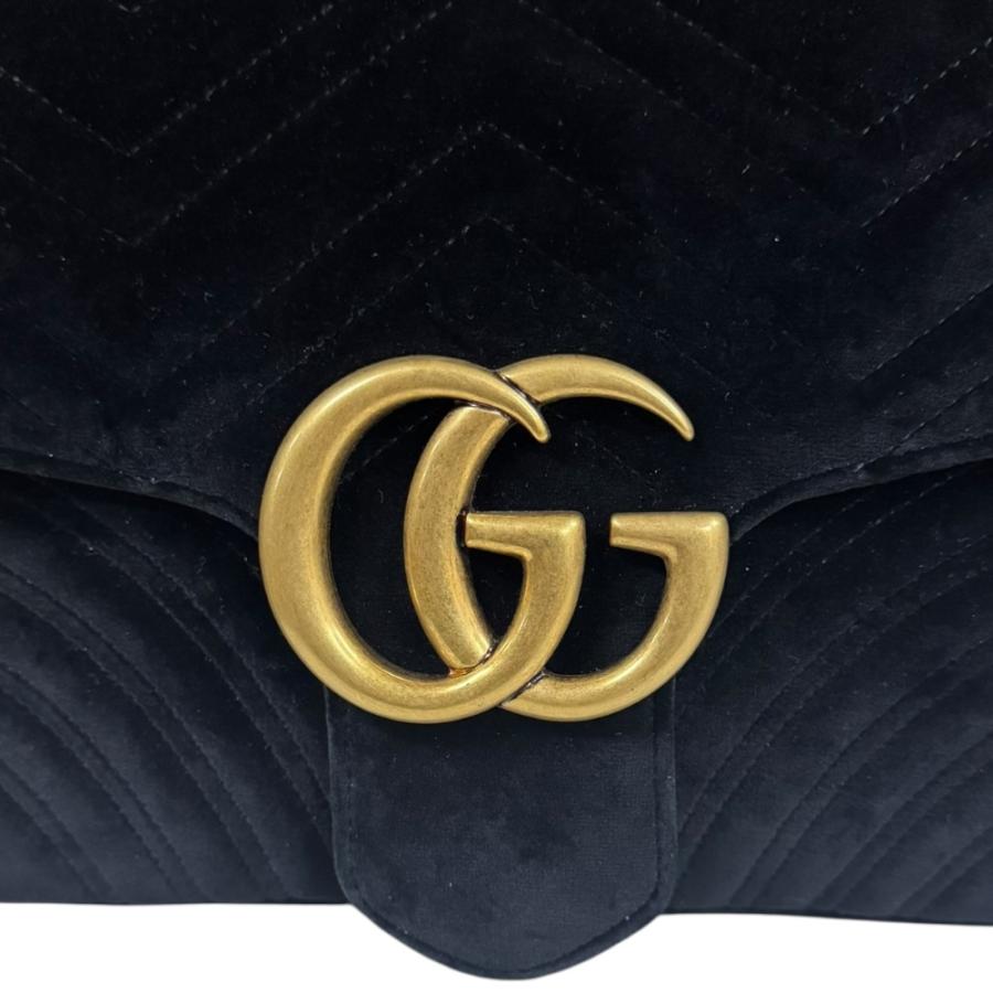 GUCCI（グッチ） GGマーモント ショルダーバッグ ベロア 443496