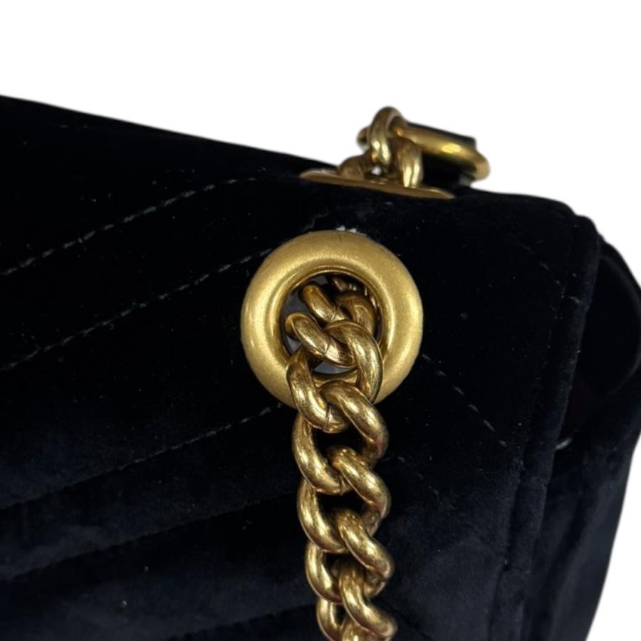 GUCCI（グッチ） GGマーモント ショルダーバッグ ベロア 443496