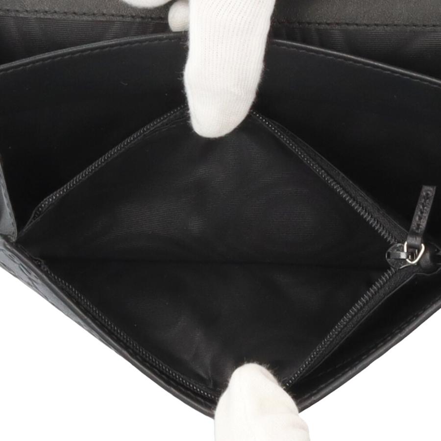 極美品✨GUCCI シマ 長財布 ロゴプレー 244946 レザー 黒 グッチ