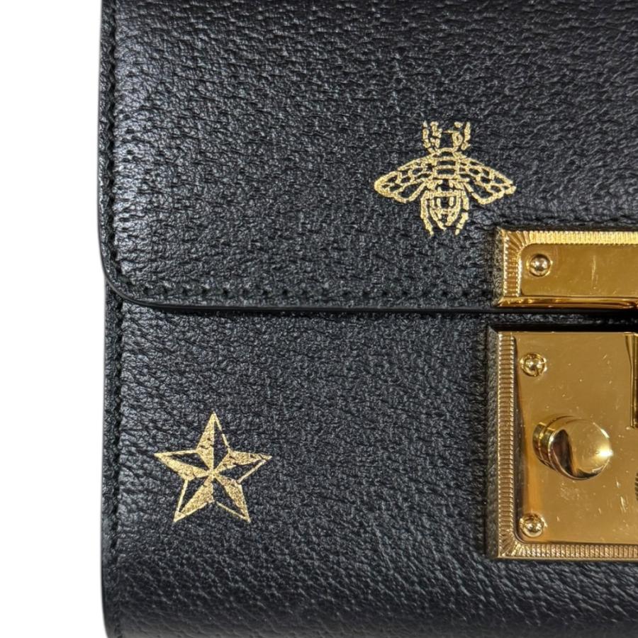 GUCCI（グッチ） ビースター ショルダーバッグ レザー 432182 ブラック