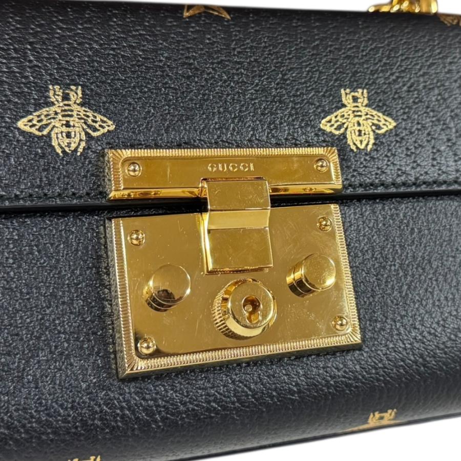 GUCCI（グッチ） ビースター ショルダーバッグ レザー 432182 ブラック