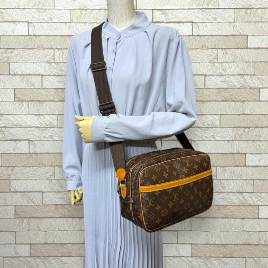 【正規品】リポーターPM　ルイヴィトン モノグラム　ショルダーバッグ ブラウン 楽天市場】ルイ ヴィトン ショルダーバッグ リポーター PM ブラウン