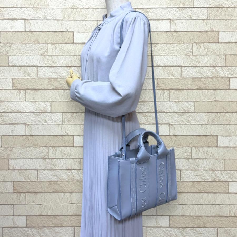 Chloe（クロエ） スモールトート WOODY ショルダーバッグ カーフ