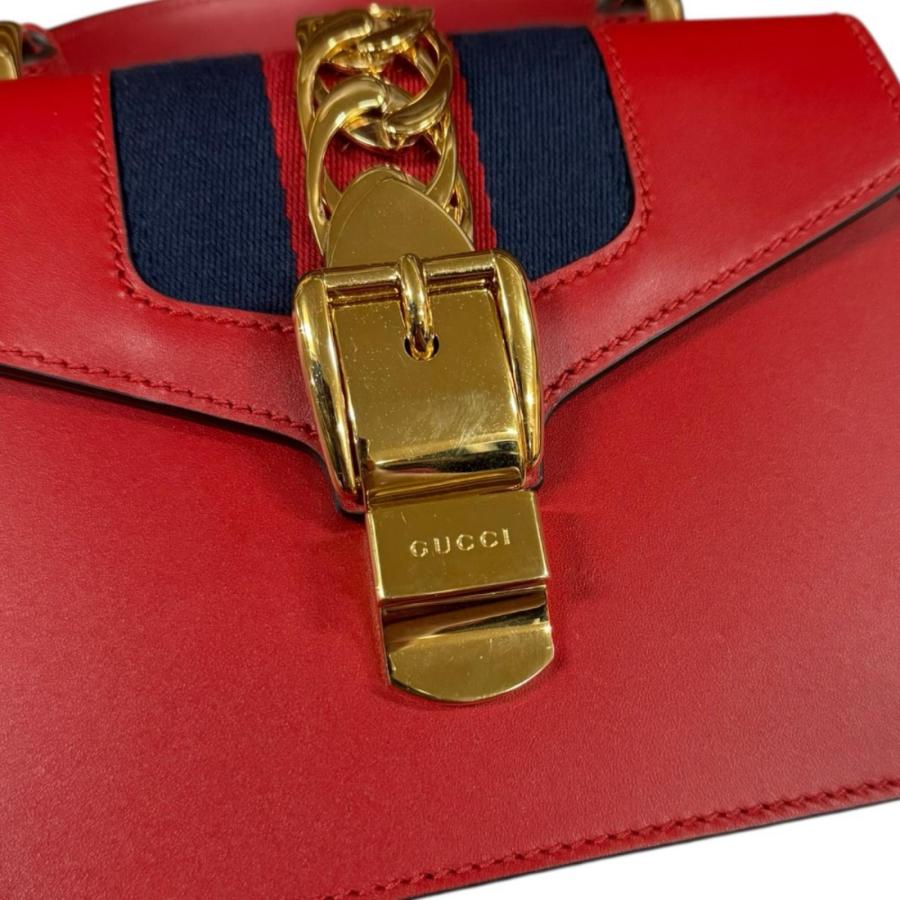 GUCCI（グッチ） シルヴィ ショルダーバッグ レザー 470270 レッド