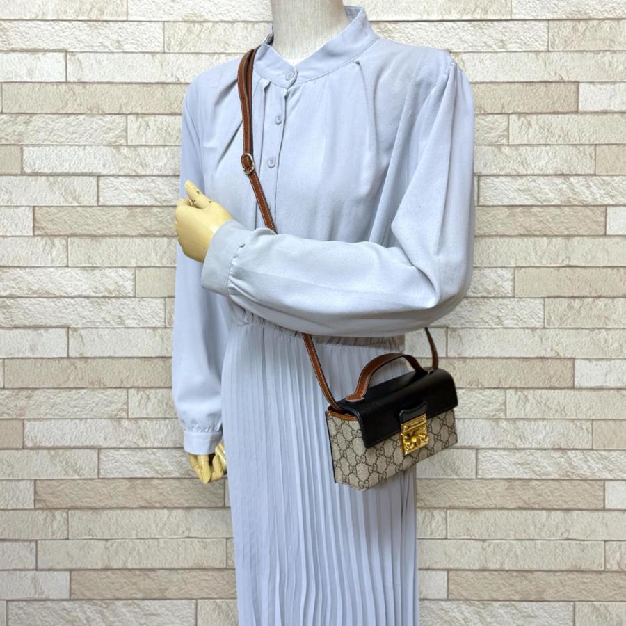 GUCCI（グッチ） パドロックミニ GGスプリーム ショルダーバッグ GG