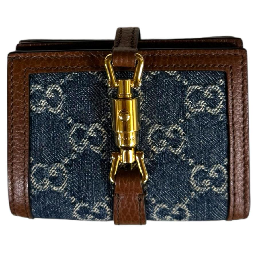 グッチ GGデニム ジャッキー1961 二つ折り財布 デニム 645536 レディース GUCCI  中古 GUCCI（グッチ） GGデニム ジャッキー1961 二つ折り財布 デニム 645536