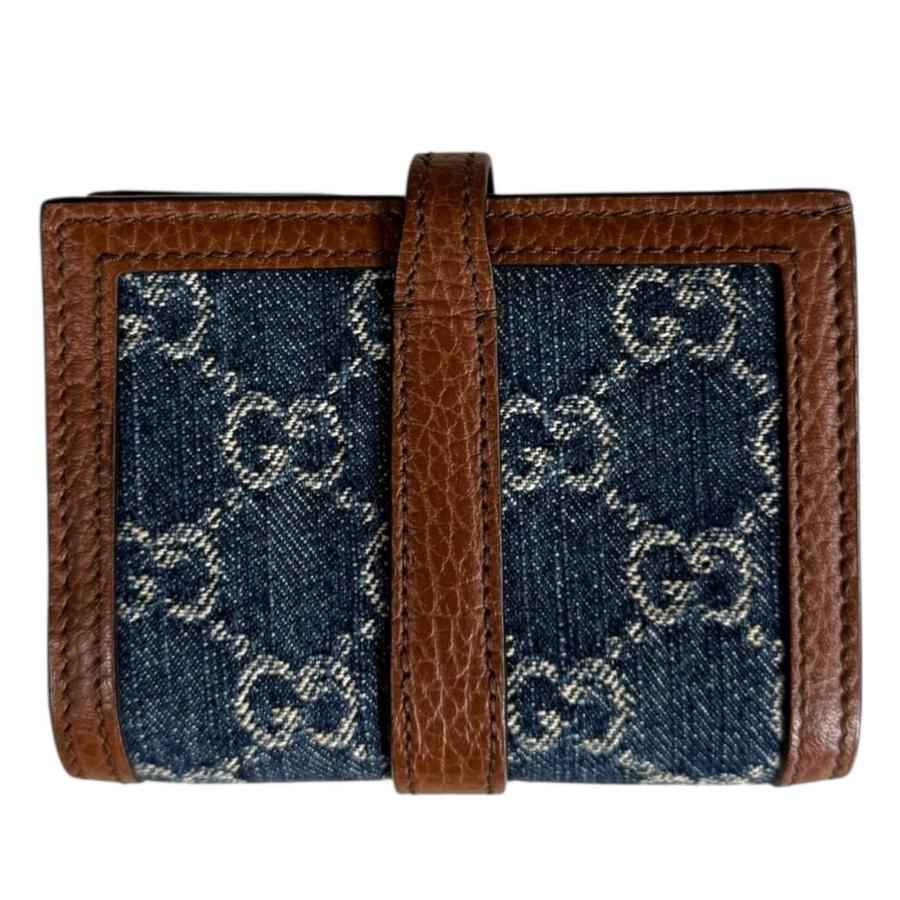 GUCCI（グッチ） GGデニム ジャッキー1961 二つ折り財布 デニム 645536