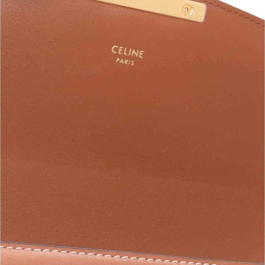 セリーヌ ティーントリオンフ ショルダーバッグ コーティングキャンバス 188882BZ4.01BC ホワイト レディース CELINE  中古 CELINE（セリーヌ） ティーントリオンフ ショルダーバッグ