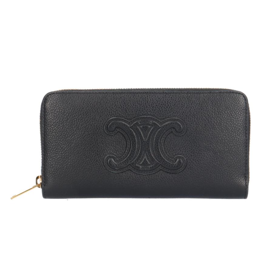 CELINE（セリーヌ） ラージジップウォレット トリオンフ 長財布 レザー