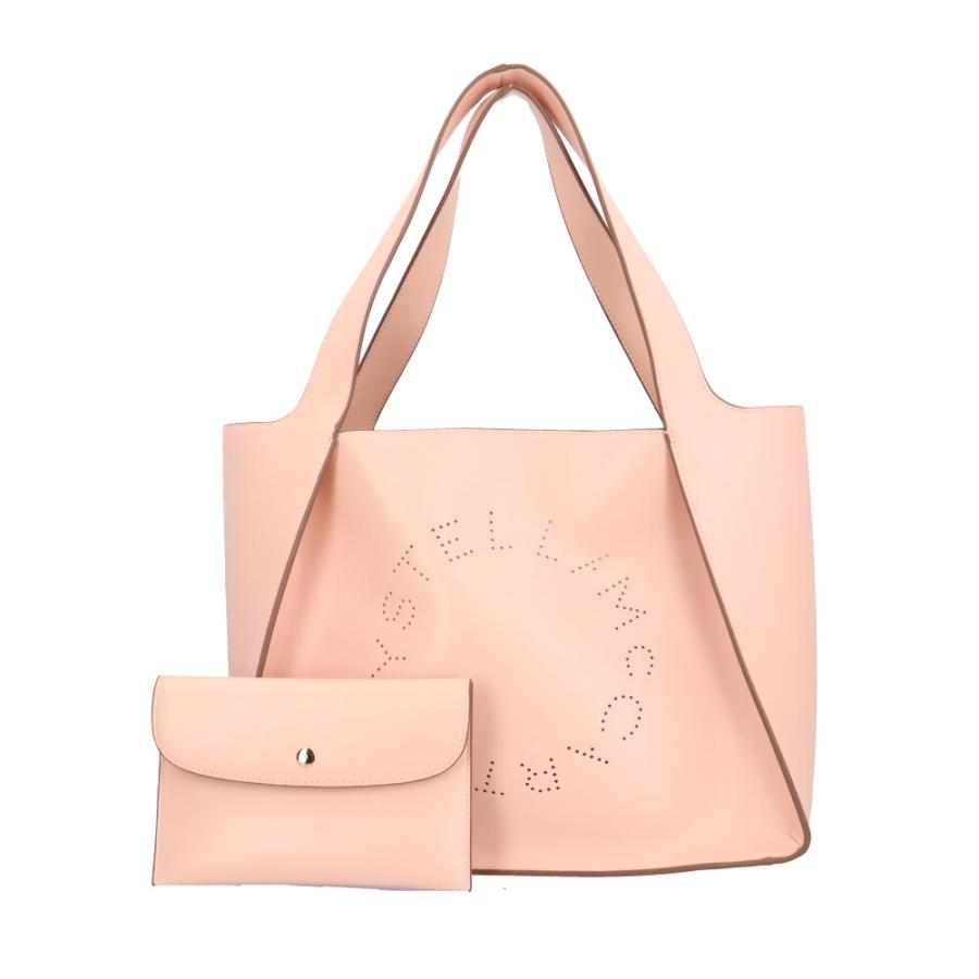 美品！ステラマッカートニー ロゴトートバッグ 2way ポーチ付 美品✨ステラマッカートニー ロゴトートバッグ 2way ピンクベージュ