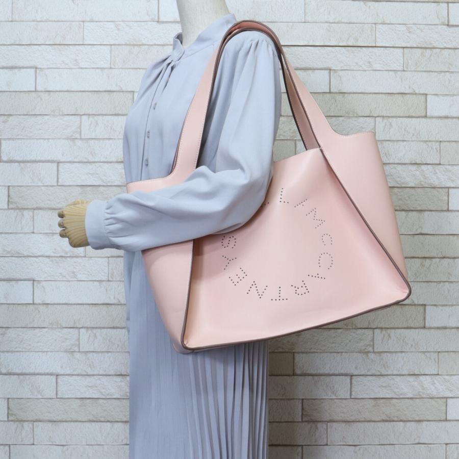 美品！ステラマッカートニー ロゴトートバッグ 2way ポーチ付 美品✨ステラマッカートニー ロゴトートバッグ 2way ピンクベージュ