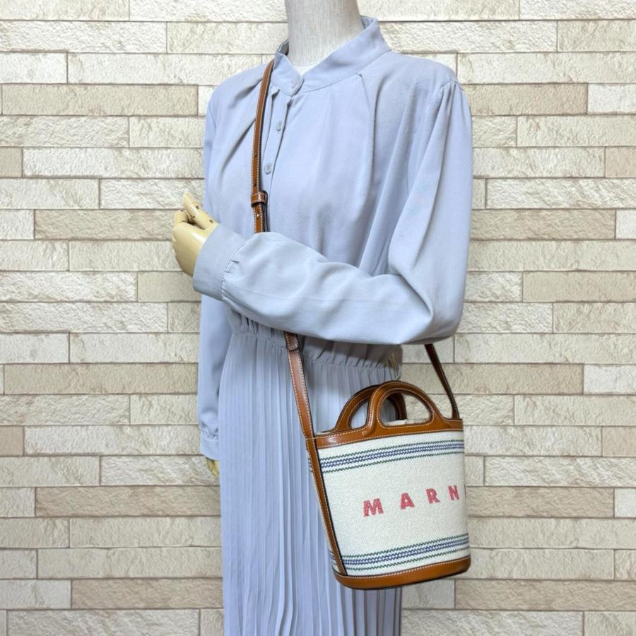 【新品未使用】MARNI マルニ スモールバケット ナチュラル MARNI（マルニ） スモールバケットバッグ トロピカリア ショルダー
