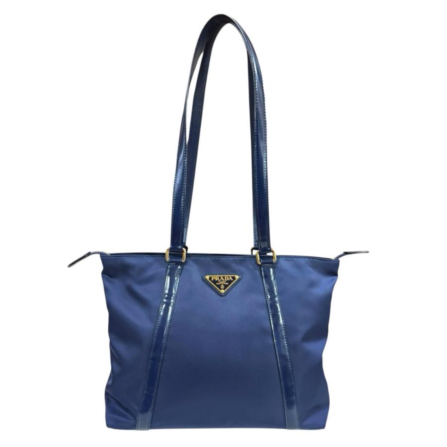 PRADA（プラダ） トートバッグ ナイロン 1BG290 ネイビー レディース