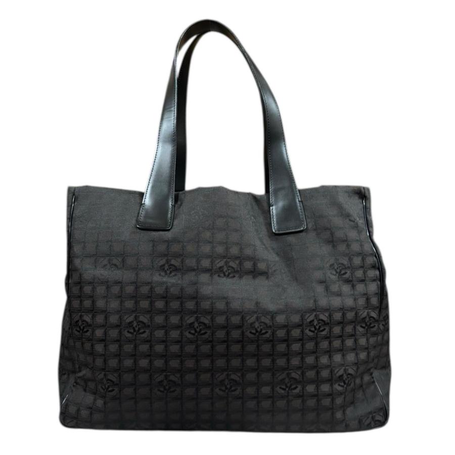 シャネル ニュートラベル トートバッグ ナイロンジャガード A26156 ブラウン レディース CHANEL 中古の画像