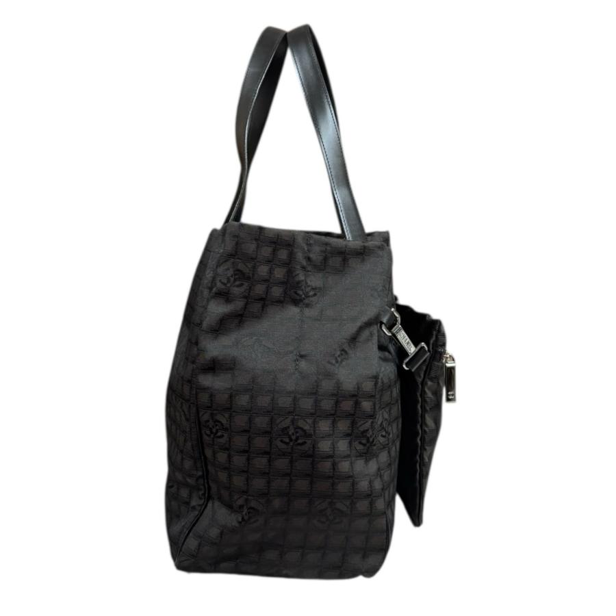 シャネル ニュートラベル トートバッグ ナイロンジャガード A26156 ブラウン レディース CHANEL 中古の画像