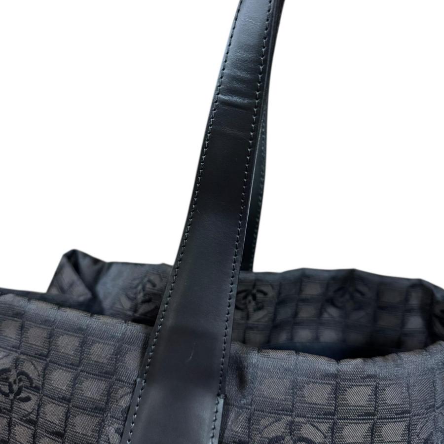 シャネル ニュートラベル トートバッグ ナイロンジャガード A26156 ブラウン レディース CHANEL 中古の画像