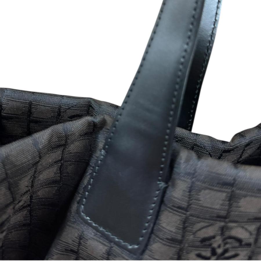シャネル ニュートラベル トートバッグ ナイロンジャガード A26156 ブラウン レディース CHANEL 中古の画像
