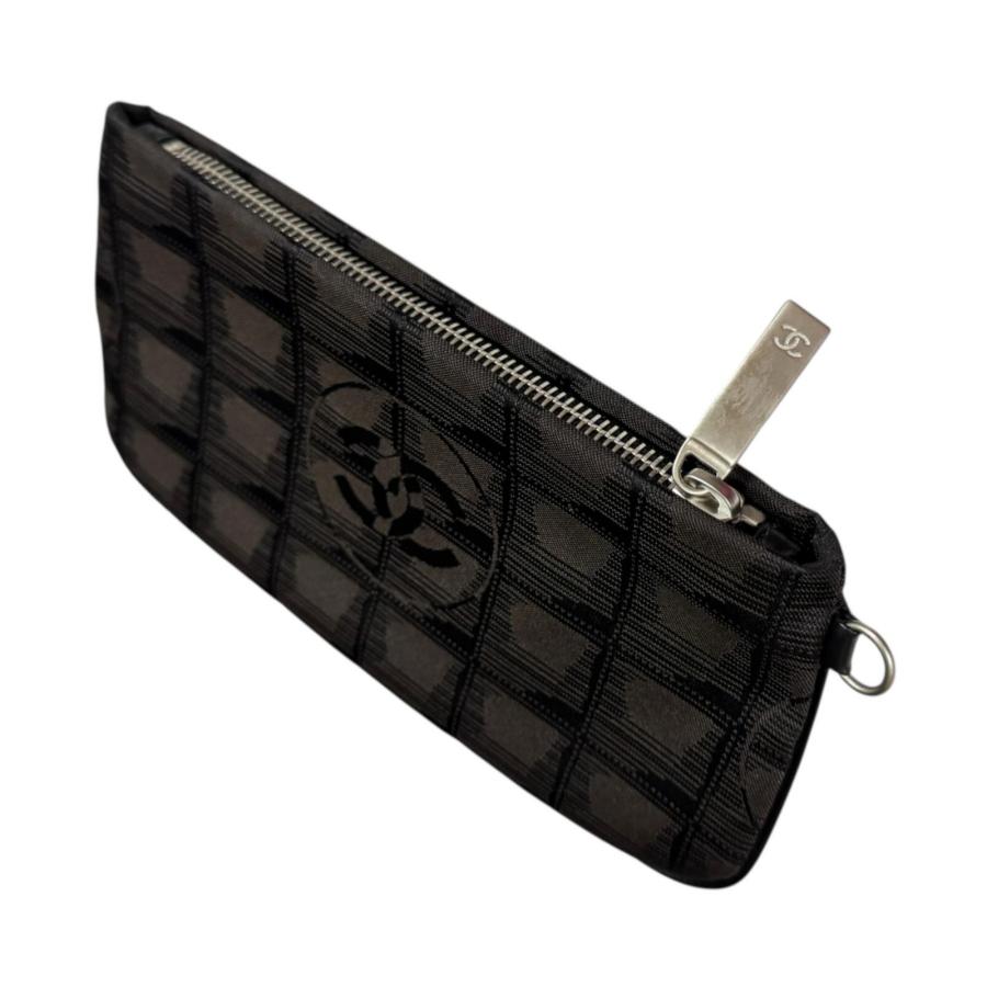 シャネル ニュートラベル トートバッグ ナイロンジャガード A26156 ブラウン レディース CHANEL 中古の画像