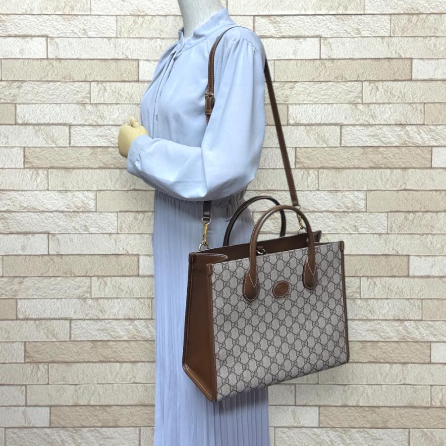 GUCCI（グッチ） GGスモールトートバッグ GGスプリーム ショルダー