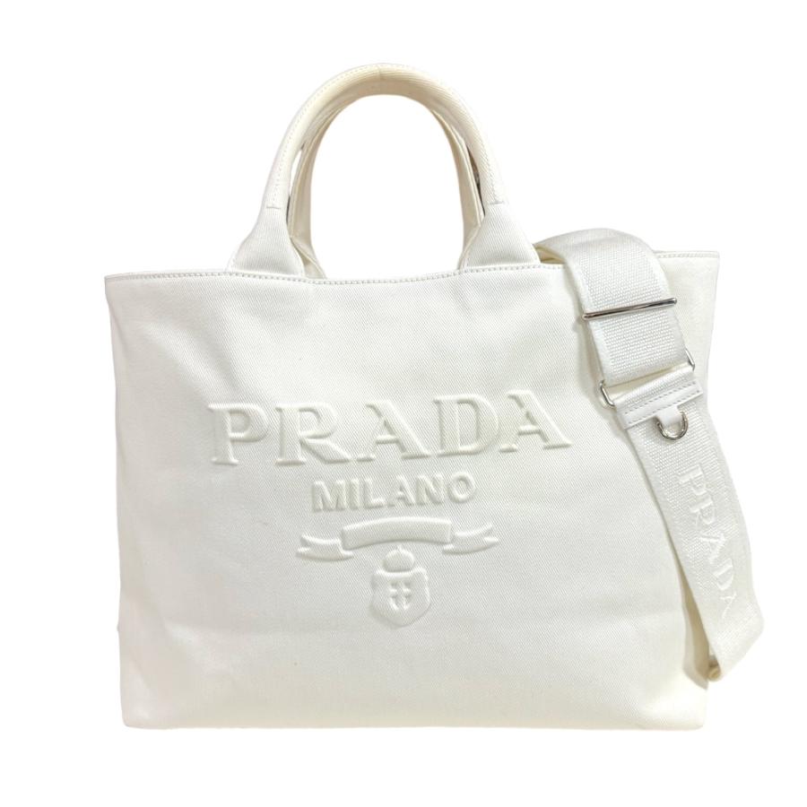 PRADA（プラダ） ショルダーバッグ キャンバス 1BG395 ホワイト