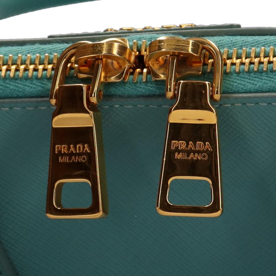 PRADA プラダ ショルダーバッグ レザー グリーン レディース 中古 美品  