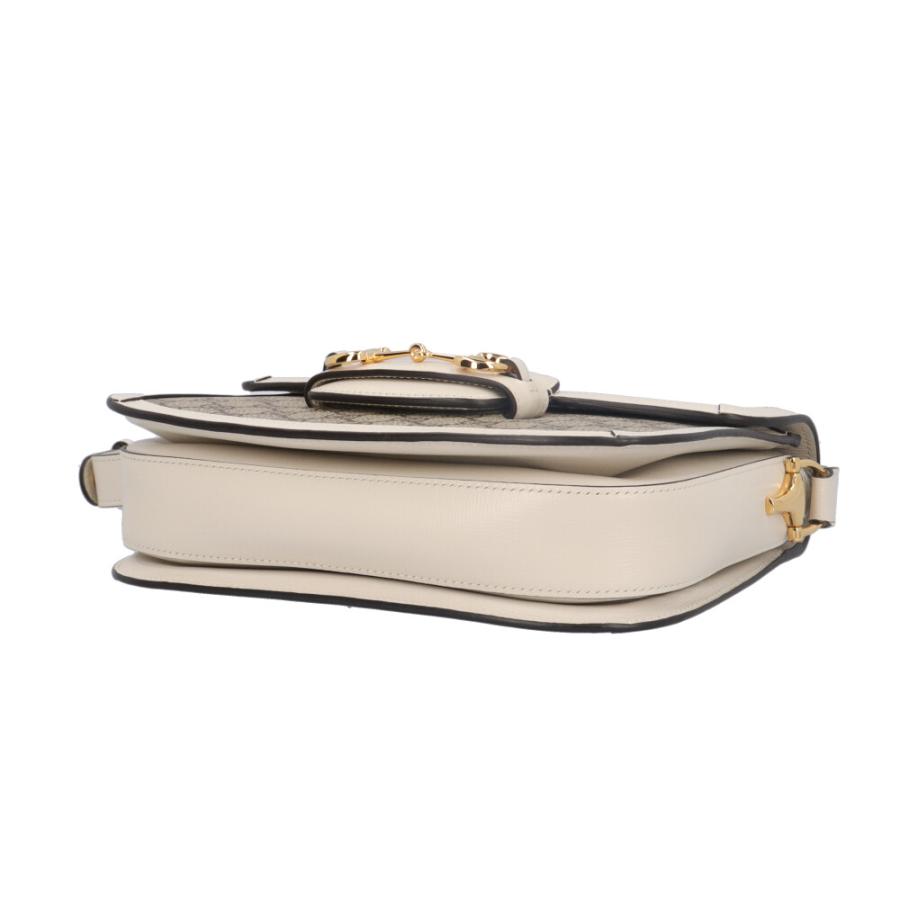 グッチ ミディアム ホースビット1955 ショルダーバッグ GGスプリームキャンバス 602204 ベージュ レディース GUCCI  中古 GUCCI（グッチ） ミディアム ホースビット1955 ショルダーバッグ GG