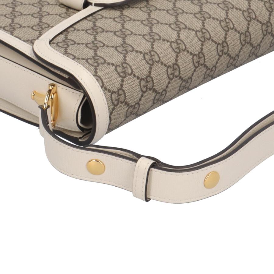 グッチ ミディアム ホースビット1955 ショルダーバッグ GGスプリームキャンバス 602204 ベージュ レディース GUCCI  中古 GUCCI（グッチ） ミディアム ホースビット1955 ショルダーバッグ GG
