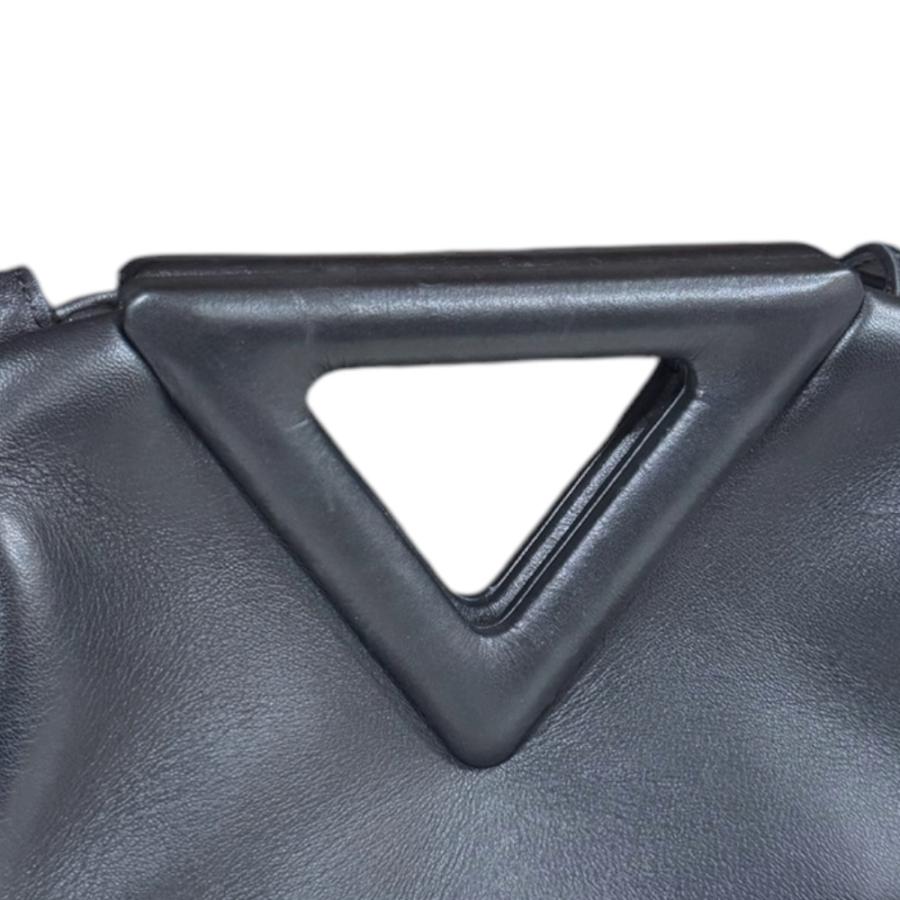 ボッテガヴェネタ スモールポイント ショルダーバッグ レザー ブラック レディース BOTTEGAVENETA  中古 R&Kリサイクルキング ボッテガヴェネタ スモールポイント ショルダーバッグ レザー ブラック