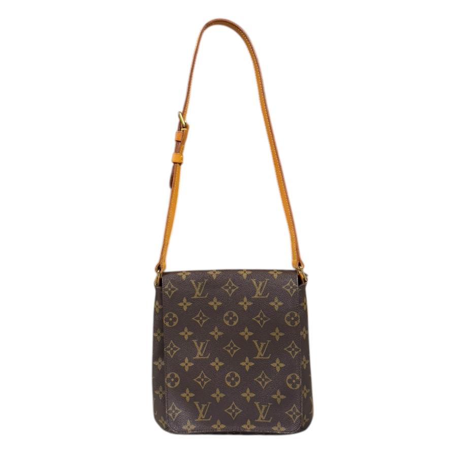 ルイヴィトン ミュゼットサルサ モノグラム ショルダーバッグ PVC レザー 茶 LOUIS VUITTON（ルイ・ヴィトン） ミュゼットサルサ ショート