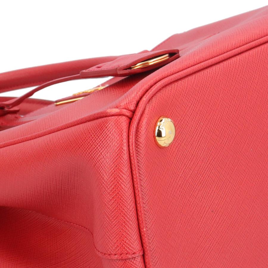プラダ ガレリア サフィアーノ ショルダーバッグ レザー BN1801 レッド レディース PRADA  中古 PRADA（プラダ） ガレリア サフィアーノ ショルダーバッグ レザー