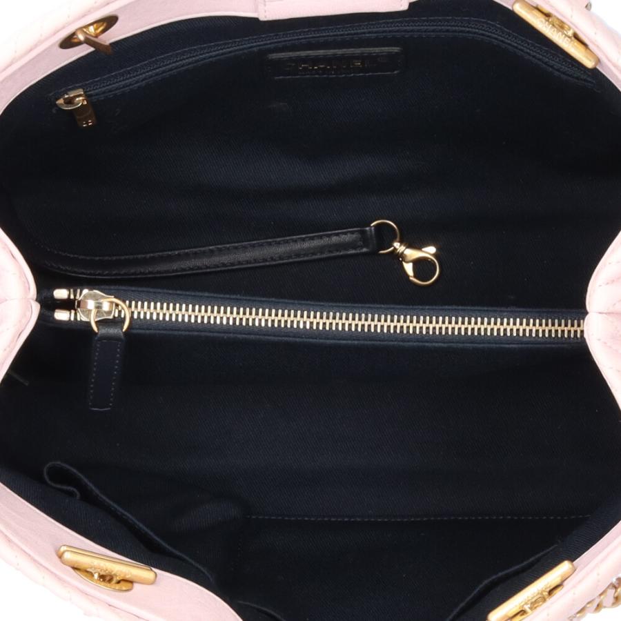 CHANEL（シャネル） Vステッチ ショルダーバッグ レザー ピンク