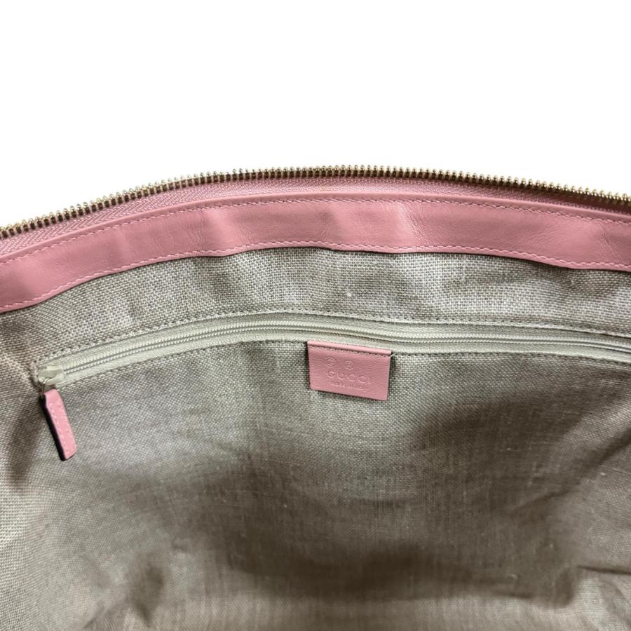 グッチ マイクログッチシマ ショルダーバッグ レザー 449655 ピンク レディース GUCCI  中古 GUCCI - グッチ マイクログッチシマ ショルダーバッグ レザー 449655