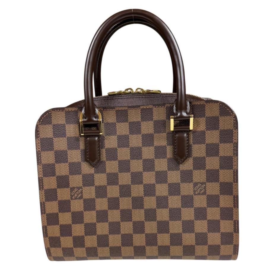 (美品)LVハンドバッグ ダークブラウン　ノベルティ LOUIS VUITTON（ルイ・ヴィトン） トリアナ ダミエ ハンドバッグ