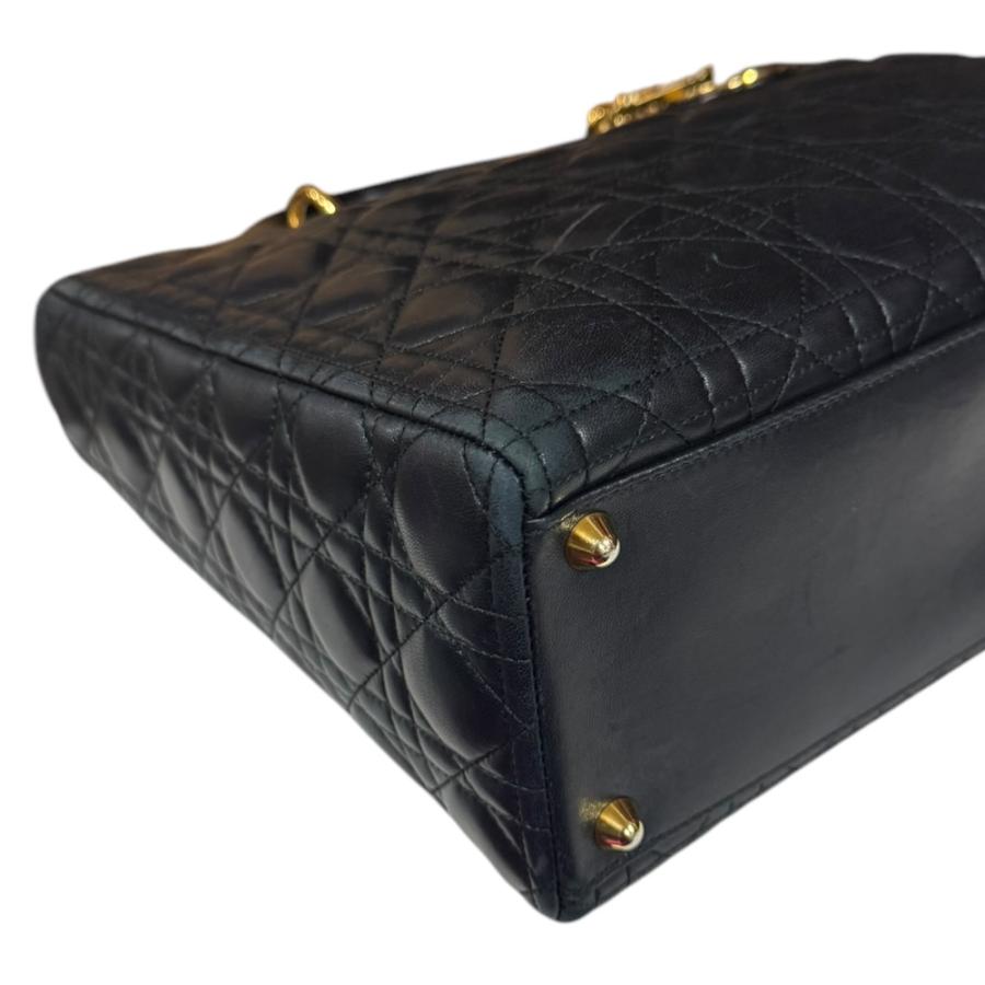 ディオール レディディオール ラージ カナージュ ハンドバッグ レザー