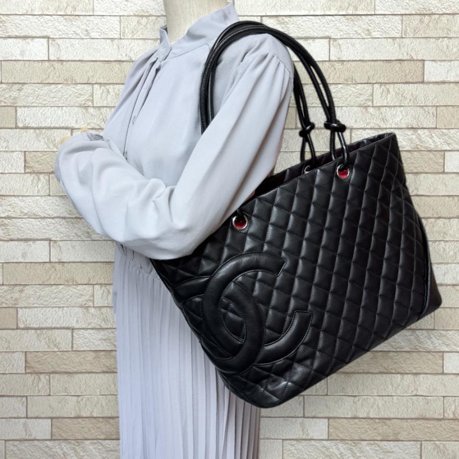 CHANEL（シャネル） カンボン トートバッグ レザー A25169 ブラック