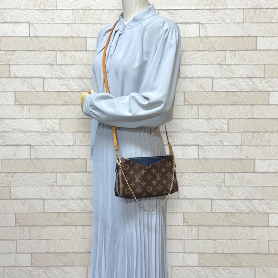 ルイヴィトン パラスクラッチ モノグラム ショルダーバッグ モノグラムキャンバス M44058 ブラウン レディース LOUIS VUITTON  中古 LOUIS VUITTON（ルイ・ヴィトン） パラスクラッチ モノグラム