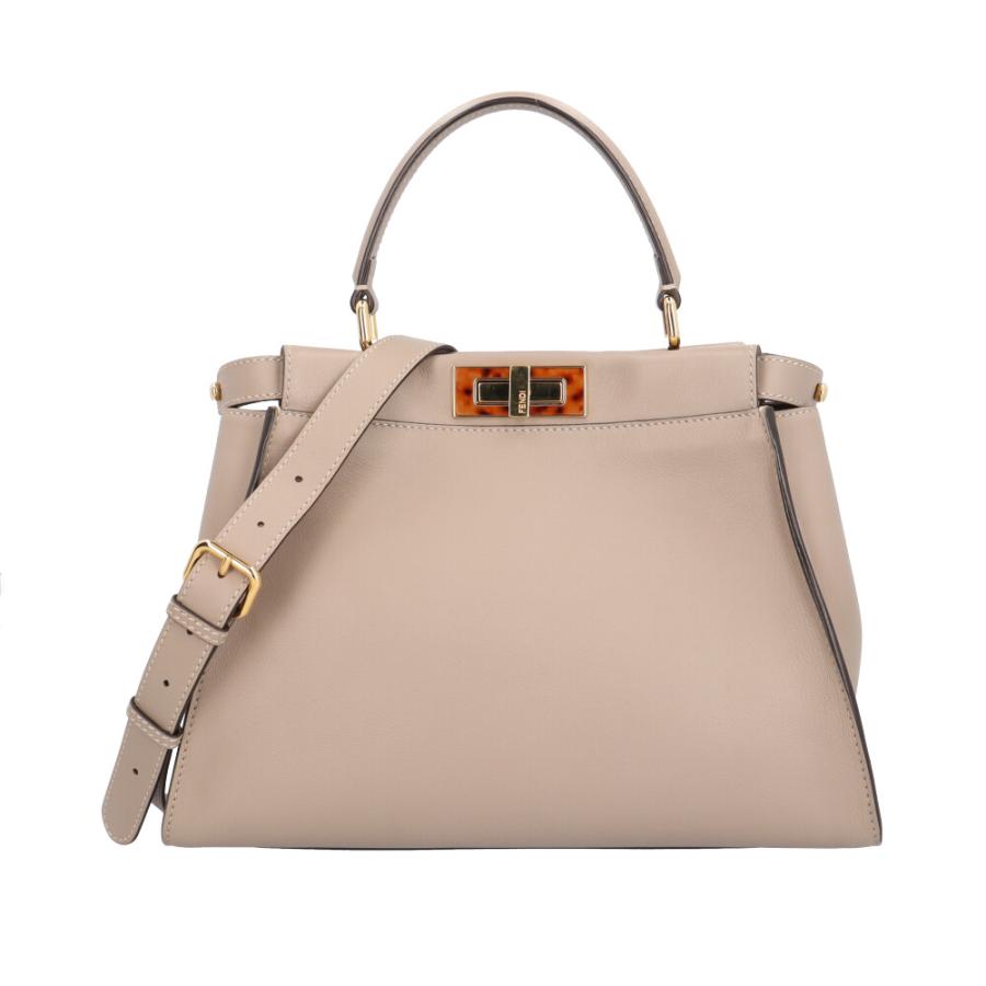 【FENDI】フェンディ フェンディネス ボディバッグ ベージュ ナイロン×カーフレザー 7VZ068/tm09660ik FENDI（フェンディ） ミディアム ピーカブー レギュラー ショルダー