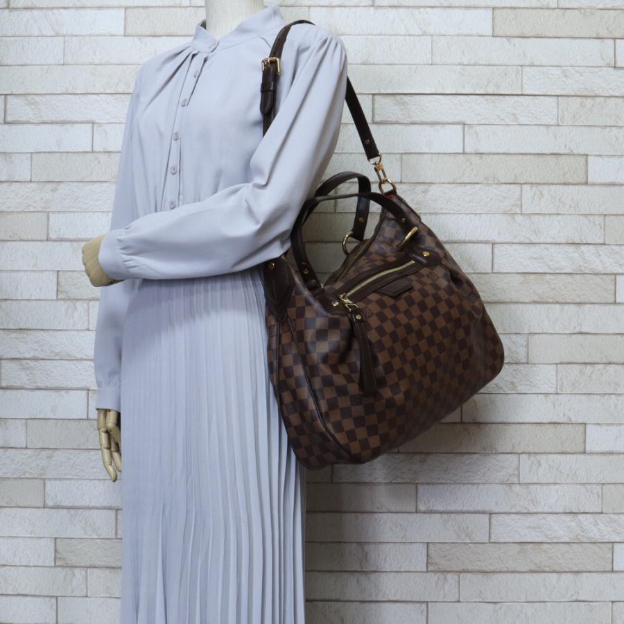 ルイヴィトン イーヴォラMM ダミエ ショルダーバッグ ダミエキャンバス N41131 ブラウン レディース LOUIS VUITTON 中古 美品_1