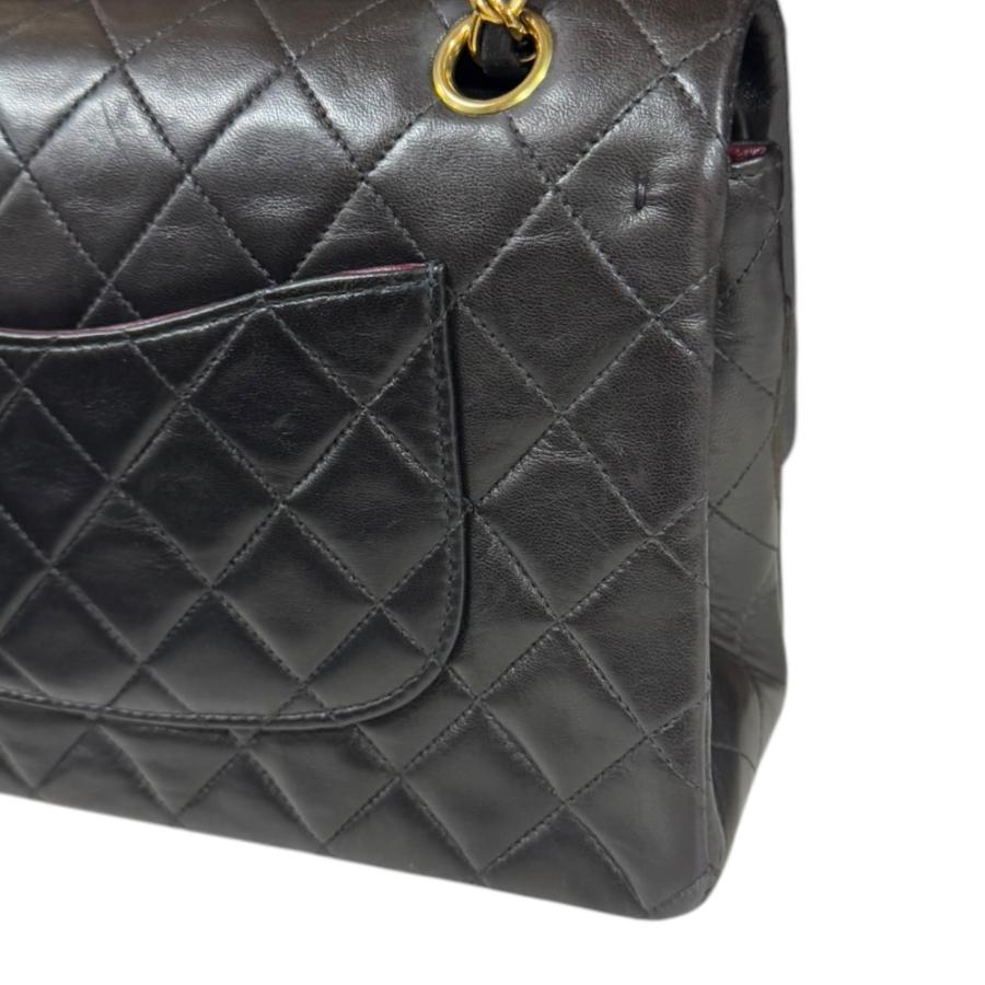 シャネル マトラッセ ショルダーバッグ ラムスキン A01112 ブラック レディース CHANEL  中古 CHANEL（シャネル） マトラッセ ショルダーバッグ ラムスキン A01112