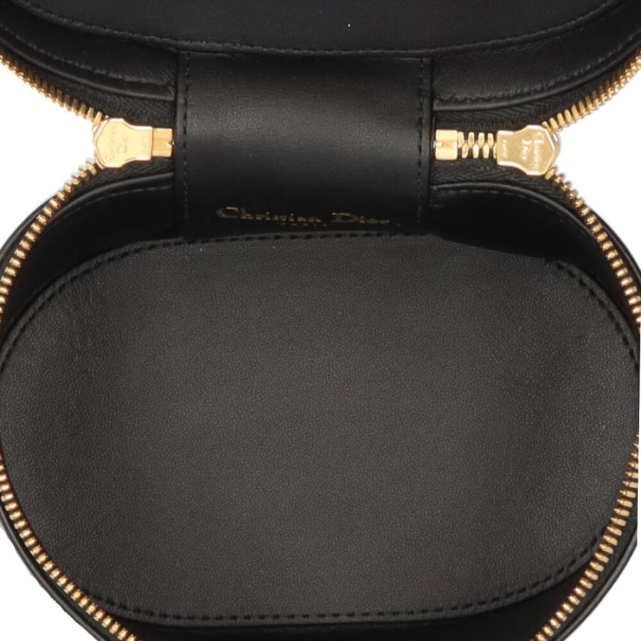 ディオール バニティスモール シグネチャー ショルダーバッグ カーフ ブラック レディース Dior  中古 ディオール バニティスモール シグネチャー ショルダーバッグ カーフ