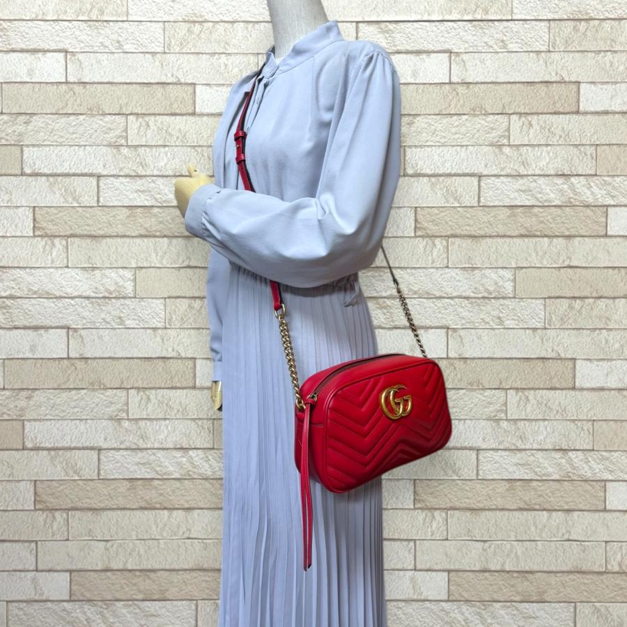 GUCCI（グッチ） スモール カメラバッグ GGマーモント ショルダー 